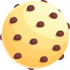 Dotted chocolate ball icon cartoon vector. Milk candy bakery. Hot sugar