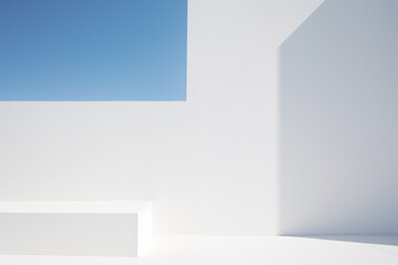 Simple white wall with an ethereal shadow.