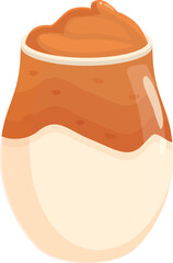 Food summer drink icon cartoon vector. Glass drink. Cup cafeteria dessert