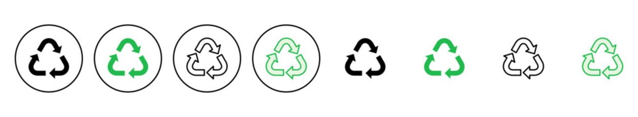 Recycle icon set. Recycling vector icon.