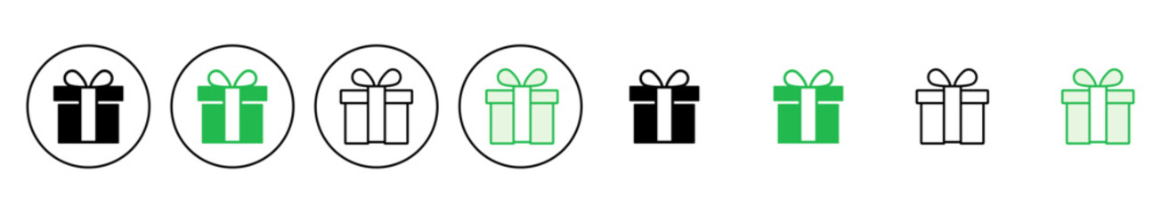 Gift icon set. gift vector icon. birthday gift