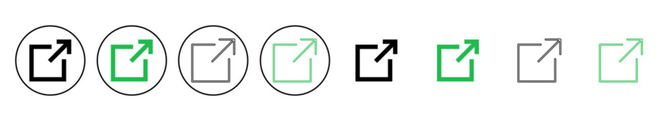 External link icon set. link icon vector. hyperlink symbol