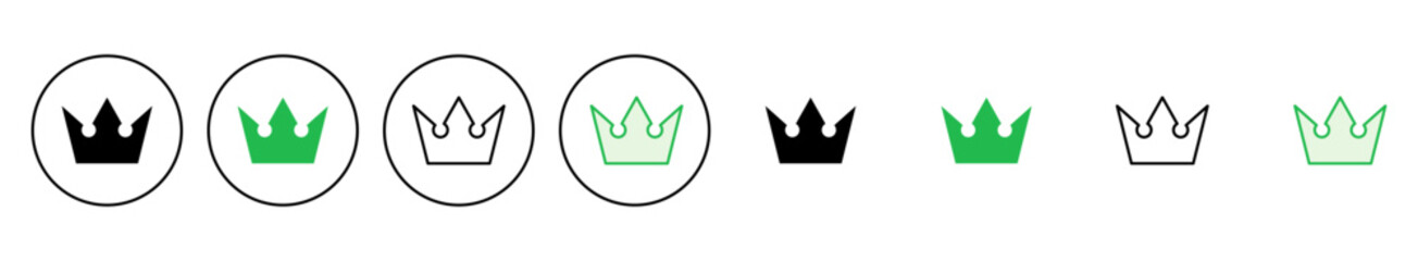 Crown icon set. crown vector icon