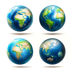 Planet Earth group Vector illustration