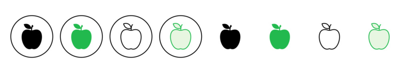 Apple icon set. Apple vector icon. apple symbols for your web design.