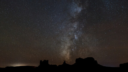 Monument Valley with the Milky Way Galaxy