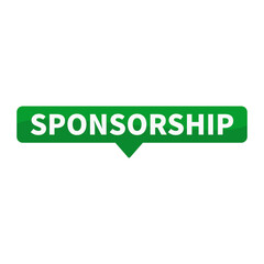 Sponsorship Green Rectangle Shape For Information Sign Announcement Promotion Business Marketing Social Media
