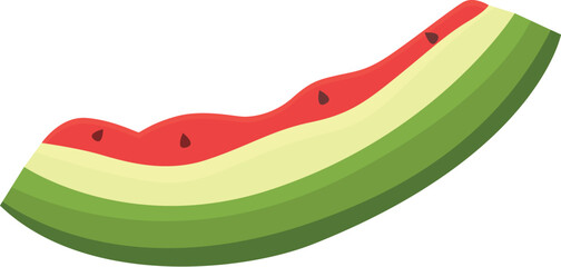 Slice of watermelon waste icon cartoon vector. Plastic food. Sort ecology organic