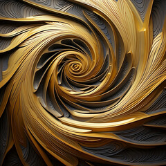 Gold abstract abstract design background, darkly detailed, crosshatched shading, figura serpentinata, wrapped, tumblewave