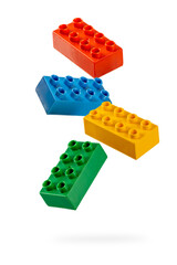 Toy bricks isolated on white - 706766056