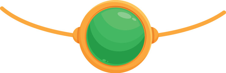 Red style gemstone icon cartoon vector. Chain necklace. Mall luxury shop