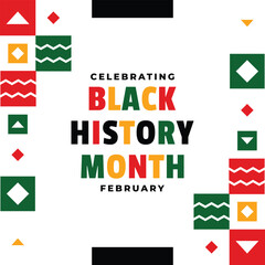 Black history month celebrate design template background event