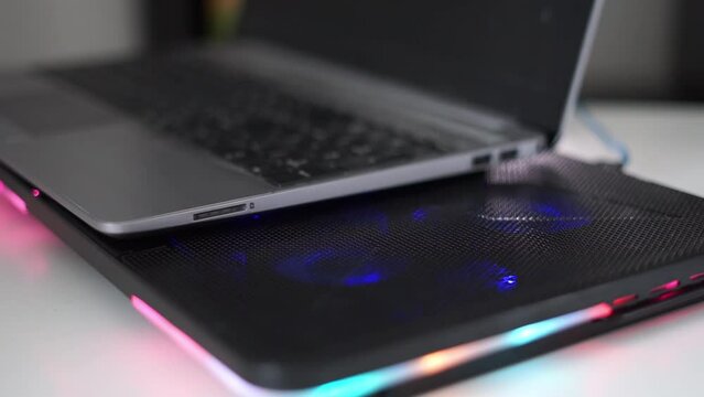 computer fan to prevent overheating. High quality FullHD footage