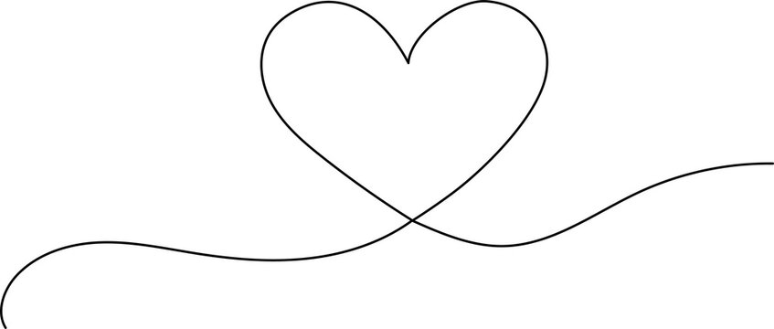 Hand drawn heart with arrow. Love symbol line art drawing. Illustration