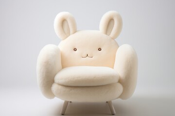 Rabbit, Bunny shaped sofa chair. Plush Texture.