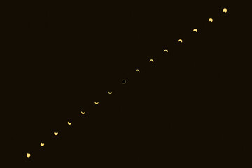 Ring of Fire. Annular Solar Eclipse 2023 Photographed from Monument Valley, Utah. Composite Image