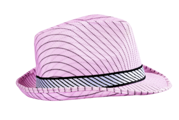 Fashion straw fedora hat isolated on a white background beach hat four views summer fashion free style