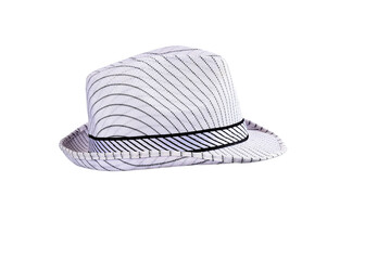 Fashion straw fedora hat isolated on a white background beach hat four views summer fashion free...