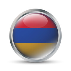 Armenia Flag 3D Badge Illustration