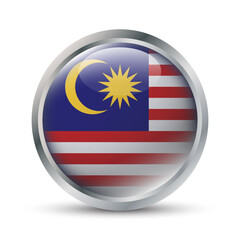 Malaysia Flag 3D Badge Illustration