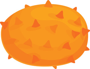 New kiwano fruit icon cartoon vector. Organic fruit. Vitamin dessert