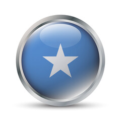 Somalia Flag 3D Badge Illustration