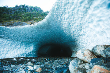“Big four ICE caves” on the cascades in Washington is a unique formation from mountain water. Was in news for killing tourists from falling ice © Victoria Nefedova