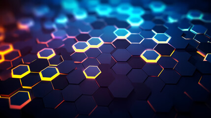Fototapeta premium Modern digital abstract 3D background. Can be used to describe network capabilities, process flows, digital storage, science, education, etc.