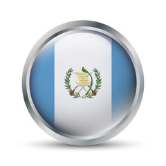 Guatemala Flag 3D Badge Illustration