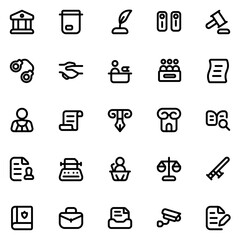 Lawyer Line Icon Sheet