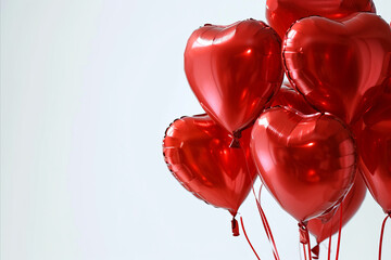 Red love heart shaped foil helium balloon for Birthday and Valentine celebrations