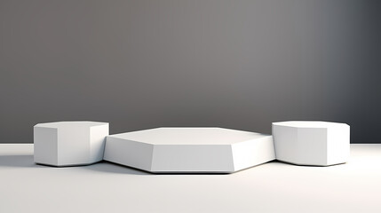 Podium, booth, stage, product background for displaying products, 3D rendering