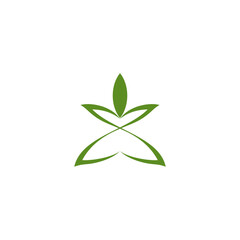 Leaf abstract Logo design, nature, people, technology, engineering, health, medical, automotive, political. education, abstract, sports, animal. adventure. food, round, green, typography, 