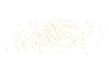 Set og golden particles glow with many lights. many gold particles on a real transparent background. vector illustration