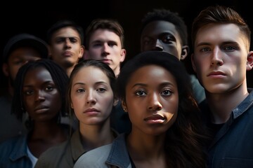 Portrait of Diverse Group of Young College Students