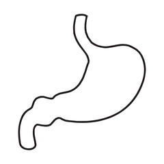 Stomach icon. Outline illustration of stomach vector icon. Suitable for Healthcare Content
