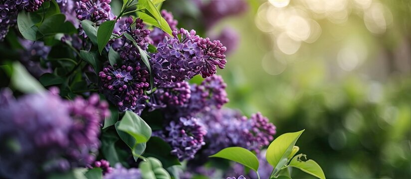 Sustainable gardening flowers How to Create Eco Friendly and Sustainable Garden Beds Sustainable Gardening and Floral Design Womans hands and blooming lilac in the garden. with copy space image