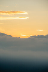 Morning mist on the high mountains.