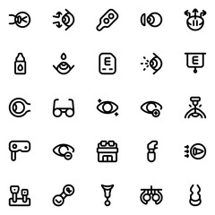 Optician Line Icon Sheet
