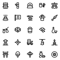 Japanese Line Icon Sheet