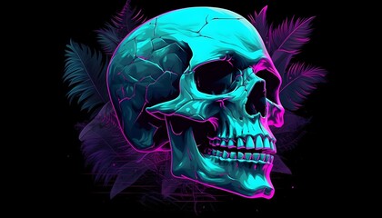 skull vaporwave