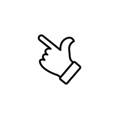 easy icon, finger snapping line sign - vector illustration eps10