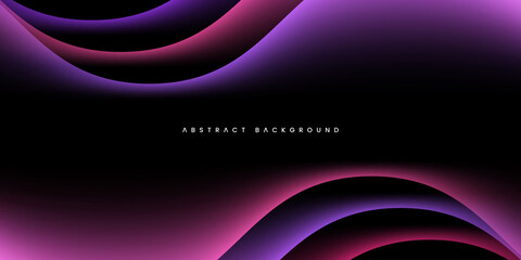 Dynamic Purple and Pink Waves on Black Background