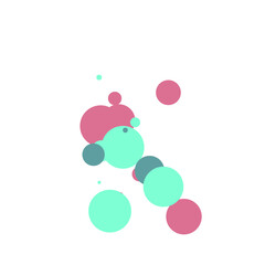 An abstract transparent bubble shape neon circles pattern design element.