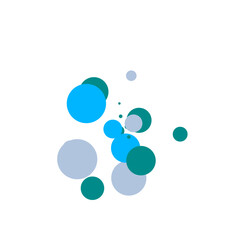 An abstract transparent bubble shape neon circles pattern design element.