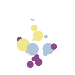 An abstract transparent bubble shape neon circles pattern design element.