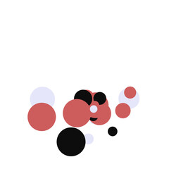 Fototapeta premium An abstract transparent bubble shape neon circles pattern design element.
