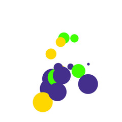 An abstract transparent bubble shape neon circles pattern design element.