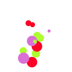 An abstract transparent bubble shape neon circles pattern design element.