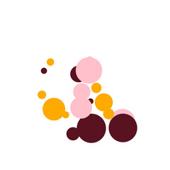 An abstract transparent bubble shape neon circles pattern design element.